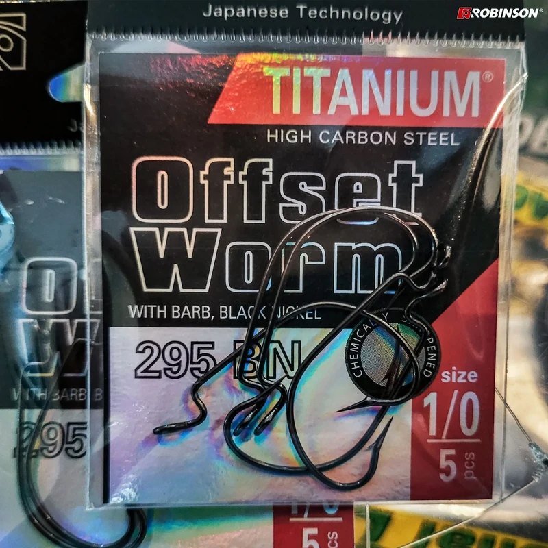 Куки офсет Куки ROBINSON TITANIUM - OFFSET WORM / 295 BN