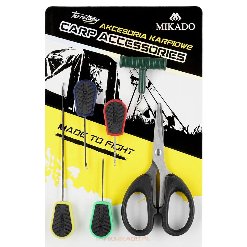 За риболов на шаран Игли и свредло за прот.топчета - MIKADO SET WITH SCISSORS