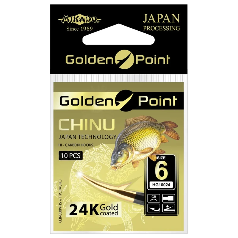 Куки с лопатка Куки MIKADO GOLDEN POINT CHINU / GB черно и злато