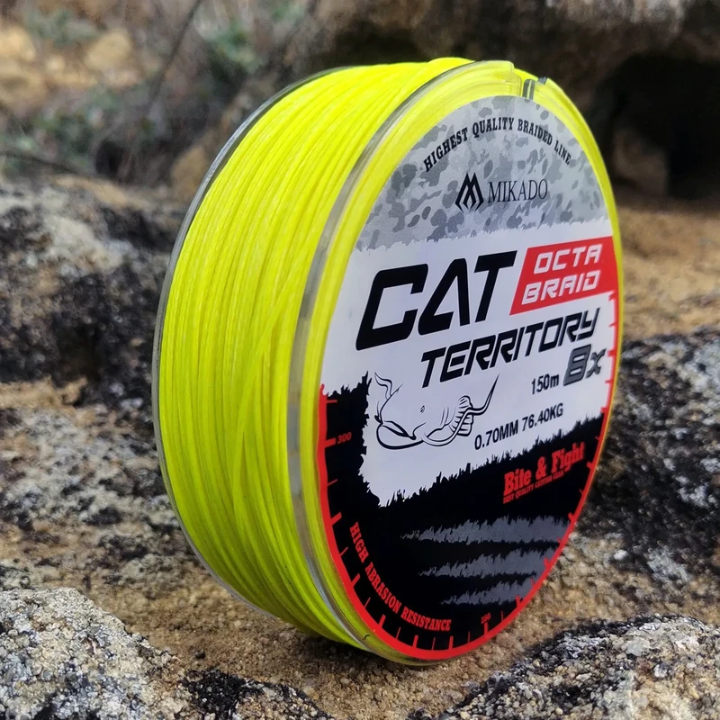 Плетени влакна Влакно плетено MIKADO 8X CAT OCTA BRAID YELLOW 150 м